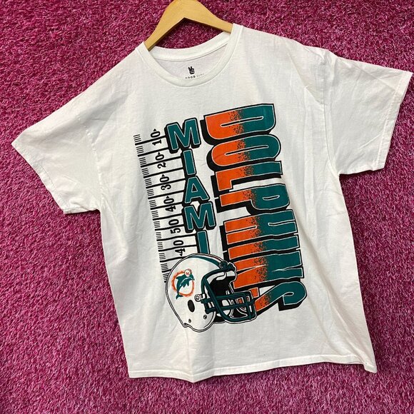 NFL Miami Dolphins Yardage Graphic Design T-shirt Large - Picture 3 of 4